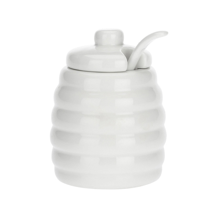 Ємність для цукру La Porcellana Bianca MENAGE з ложкою, порцеляна, 10 х 6,5 см