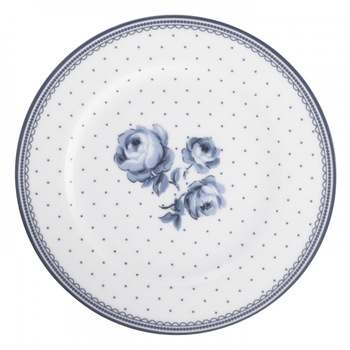 Тарілка десертна Katie Alice VINTAGE INDIGO White Floral, фарфор, діам. 19 см