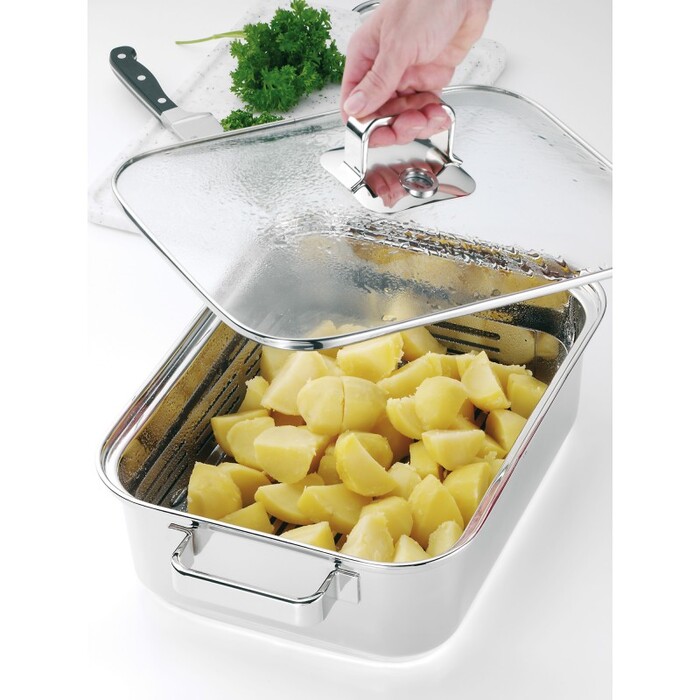 Жаровня 41 х 27 см з паровим кошиком, прямокутна Vitalis Aroma WMF