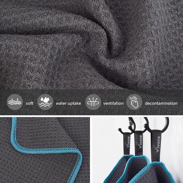 Кухонні рушники VIVOTE, рушники для гостей, подарункові, 40x60 см, 2 шт., м&39які кухонні рушники, абсорбуючі рушники (сірі 20x20)