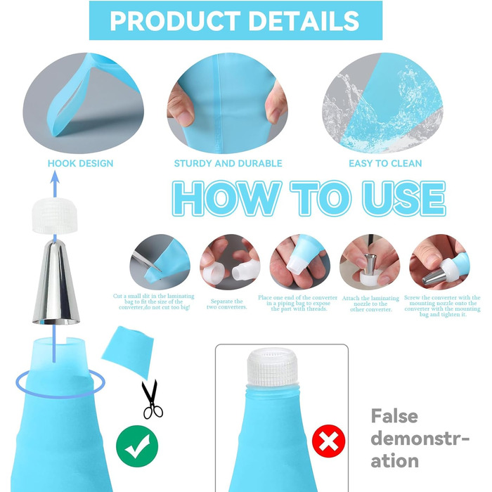 Шприц кондитерський з насадками для декору тортів і кексів, чорний Erzekrim