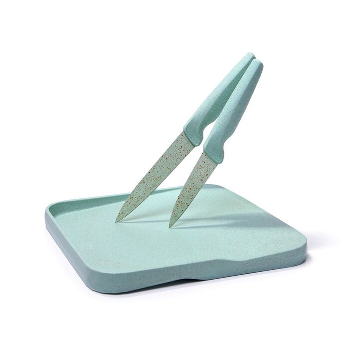 Набір ножів Fissman 3 предмети з обробною дошкою (2679)