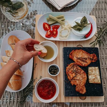 Дошка сервірувальна для стейку з вулканічного каменю 39 х 29 см CAWI