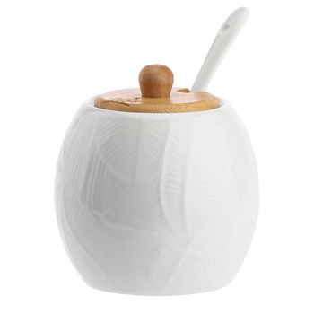 Цукорниця La Porcellana Bianca INTAVOLA Leaves з ложкою, порцеляна, 250 мл