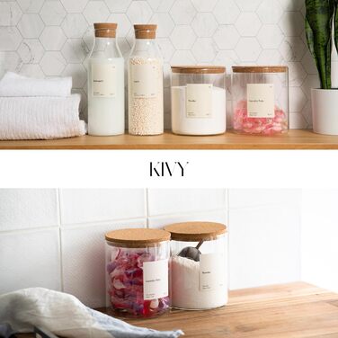 Дозатор для стирального порошка 2000 мл, набор 2 предмета, KIVY