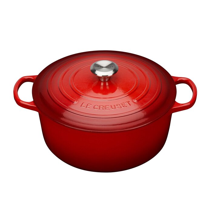 Каструля / жаровня з кришкою 24 см, вишневий Signature Le Creuset