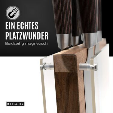 Магнітний тримач ножа із захисною лінзою і елегантний блок ножів KITGENY