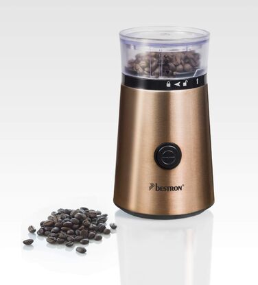 Електрична кавомолка з ударним ножем із нержавіючої сталі, 50 г 150 Вт Bestron