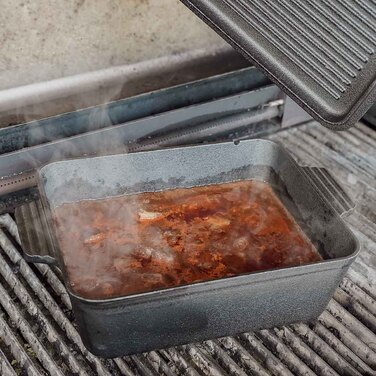 Форма для выпечки хлеба чугунная 34х24х14,5 см с крышкой Santos