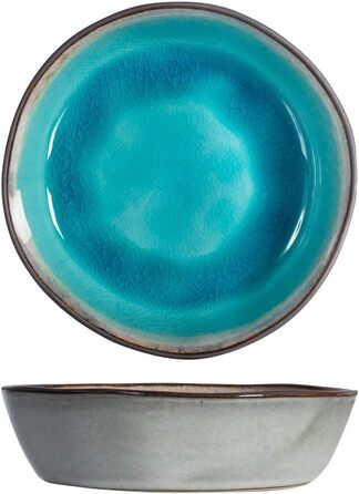 Набір 6 piatti fondi з керамограніту azzurro см 16