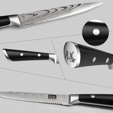 Набор из 6 ножей для стейка 13 см в подарочной коробке SHAN ZU