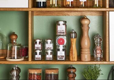 Ручне регулювання помелу u'Select, висота 12 см, дерево, коричневий, 23447 (млин для перцю, білий лакований)