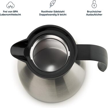 Термос-кавник 1 л нержавіюча сталь, червоний Blumtal