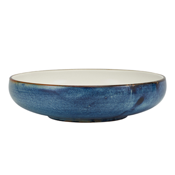 Тарелка глубокая двухцветная Coupe 22хh 5.3 см, 1300 мл, Terra Porcelain Aqua Blue, GenWare