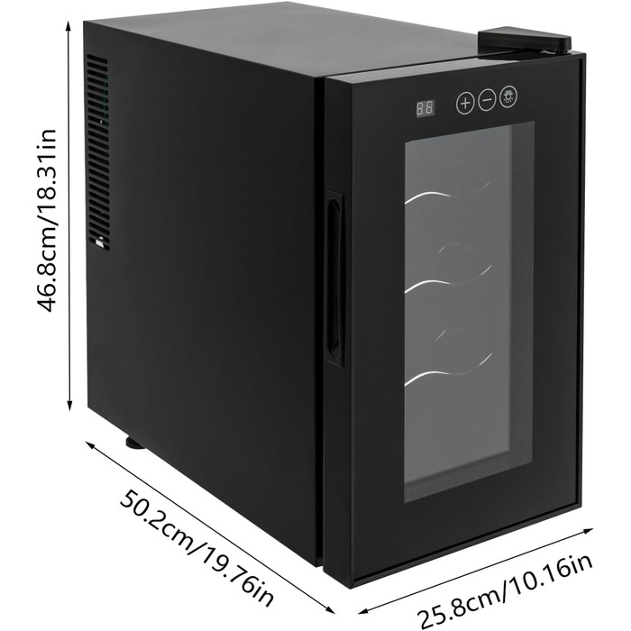 Винний холодильник до 10 пляшок чорний DCSYOG