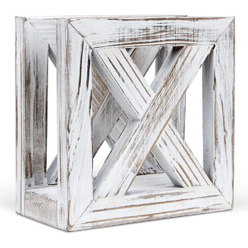 Деревянный держатель для салфеток белый PUERSI