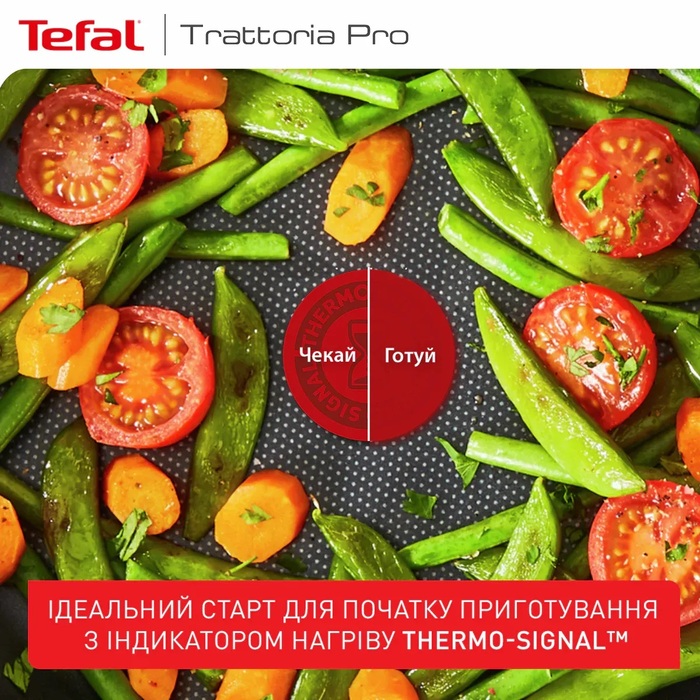 Tefal Сковорода Trattoria Pro, 24см, алюміній, бакеліт, чорний