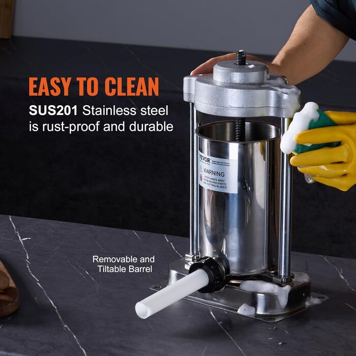 Ковбасний наповнювач вертикальний 2 л VEVOR