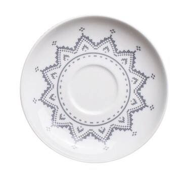 Блюдце до чашки для кави 15 см, сіре Cross Stitch Kahla