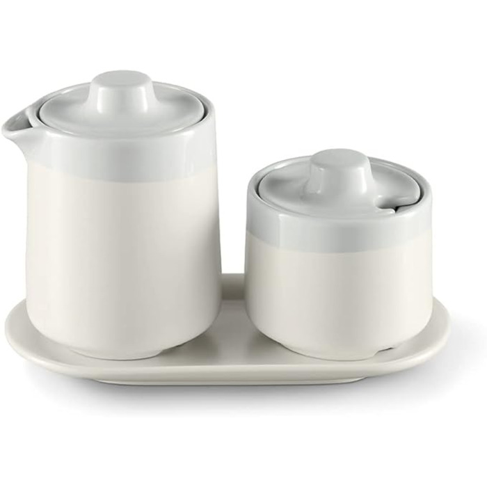 Аксесуари для кави, глечик для молока, цукорниця, піднос, порцеляна, білий Tchibo