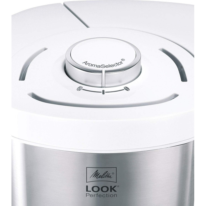 Крапельна кавоварка, біла, зі скляним глечиком Melitta