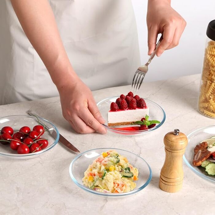 Стеклянные тарелки 17,8 см 3 предмета NUTRIUPS