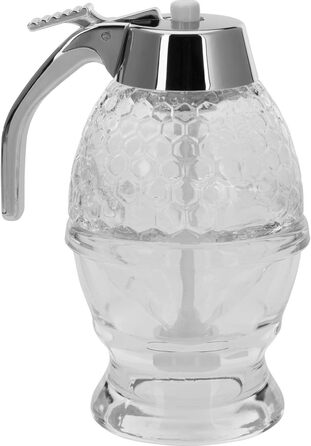 Дозатор меду Westmark з основою, ємність 200 мл, стільниковий візерунок, скло/пластик, розкішний, прозорий/сріблястий, 65132260