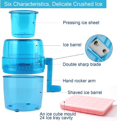 Льодоподрібнювач ручний синій Tosucs