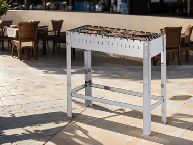 Професійний портативний мангал з 12 шампурами 31 x 81 x 80 см METRO Professional