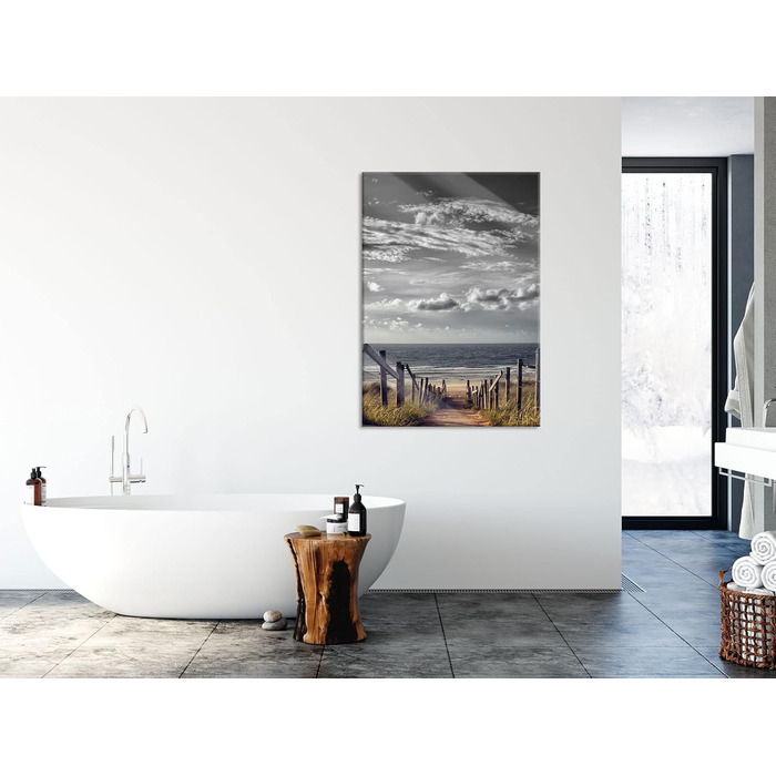 Скляна картина біля моря 60 x 80 см Pixxprint