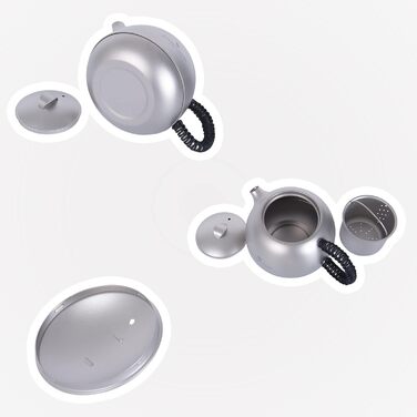 Титановий чайник з заваркою для розсипного чаю 380 мл. iBasingo