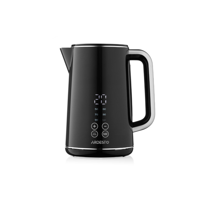 ARDESTO Електрочайник AEKL-X53E/1.7 л/2200 Вт/подвійні стінки/LED дисплей/Otter контроль/чорний