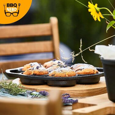 Чугунная форма для выпечки кексов BBQ Nerd