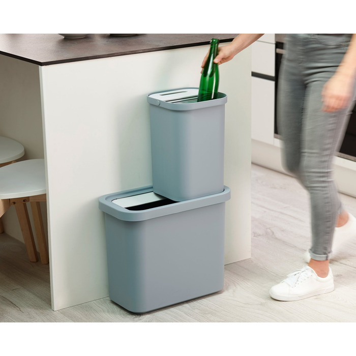Набір відер для сміття 2 предмети світло-блакитні GoRecycle Joseph Joseph