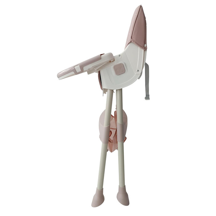 Дитячий стільчик для годування 4 в 1 від 6 місяців з підставкою для ніг рожевий BDW