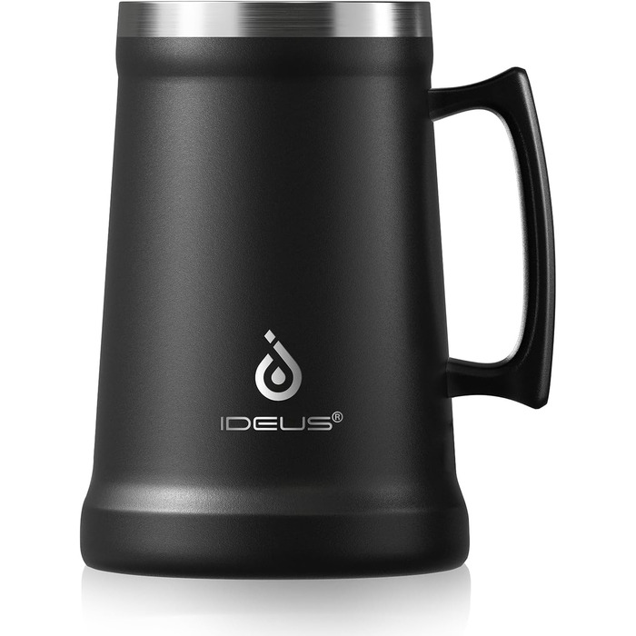 Термокухоль для пива 1 л чорний Ideus