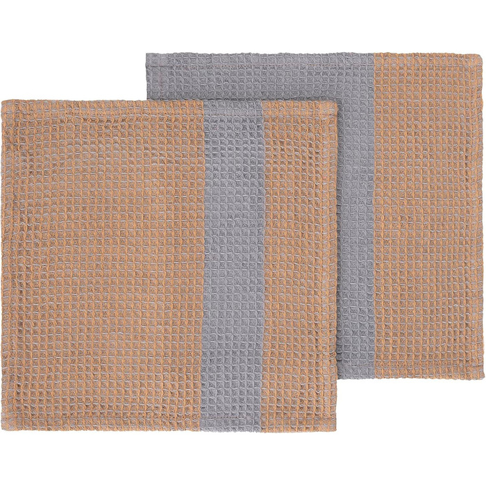 Набір із 2 рушників для посуду 25 x 25 см, коричневий/синій Gano Blomus