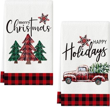 Набір з 2 різдвяних кухонних рушників 43 x 66 см DHRUTI