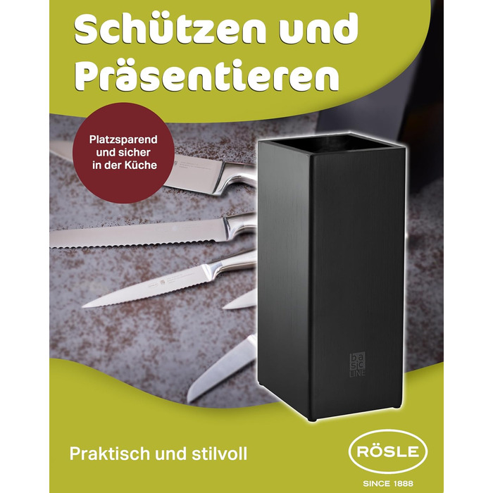 Набір ножів з дерев'яним блоком, 6 предметів Basic Line Rosle