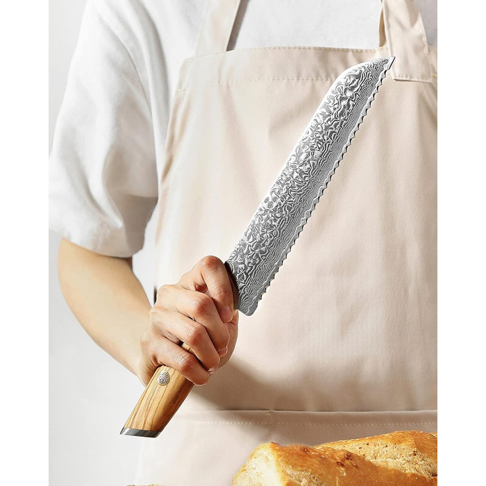 Ніж для хліба 21,2 см, дамаська сталь XINZUO