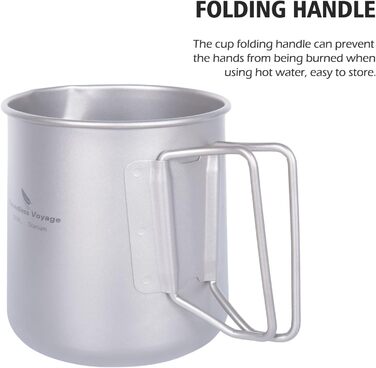 Титановий чайник для кемпінгу 500 мл iBasingo