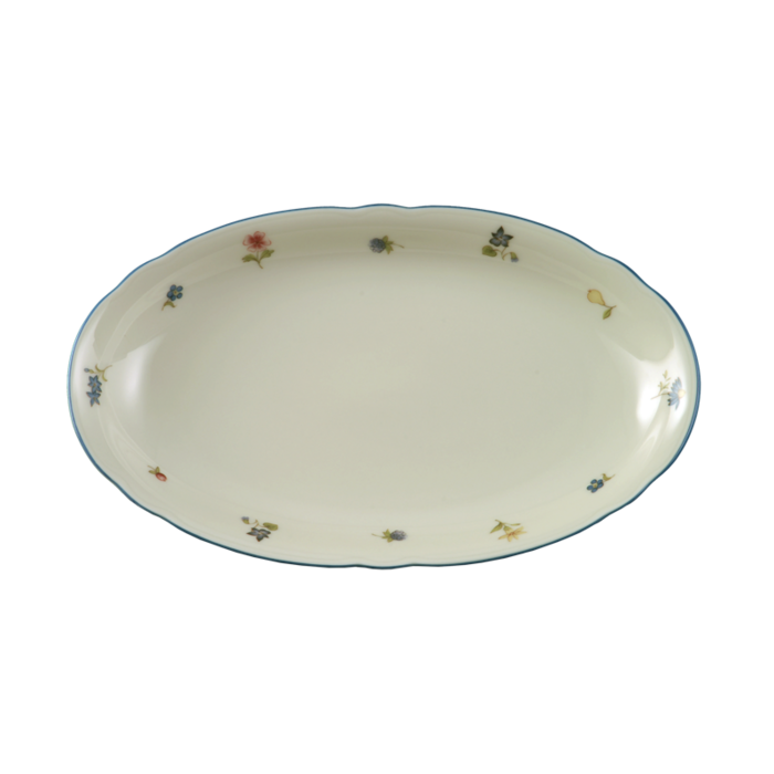 Блюдо для закусок / десертів 24 см Streublume blauer Rand Marie-Luise Seltmann