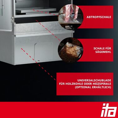 Коптильня преміум-класу з нержавіючої сталі ITA