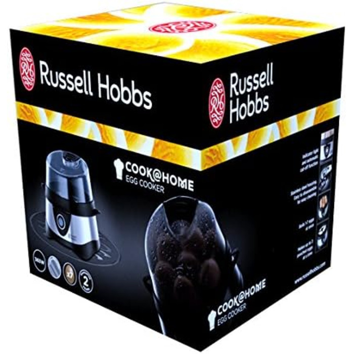 Яйцеварка, 1-7 варених або 3 парові яйця, 380 Вт Russell Hobbs