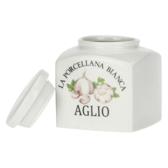 Банка для часнику порцеляна 500 мл La Porcellana Bianca