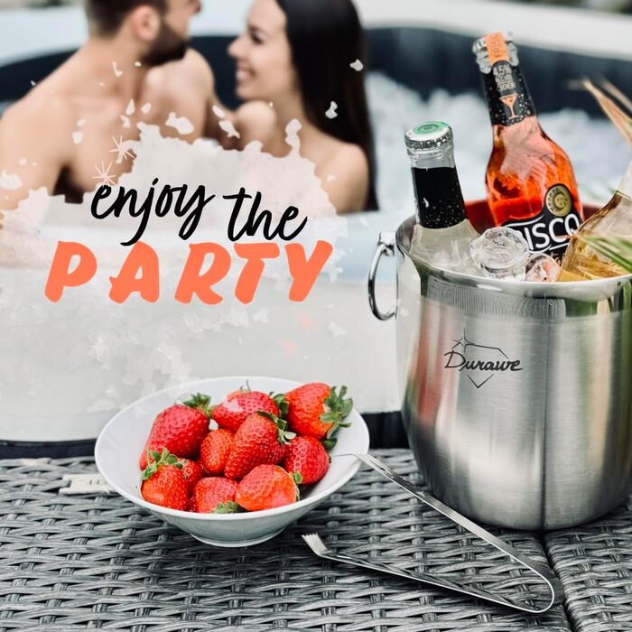 Ведро для льда 3 л с крышкой, совком и щипцами для льда Durawe Company