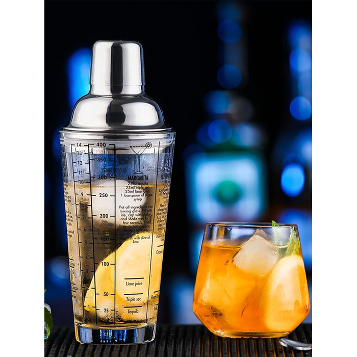 Набір шейкерів для коктейлів із 4 предметів, 400 мл ASIFMTHOT