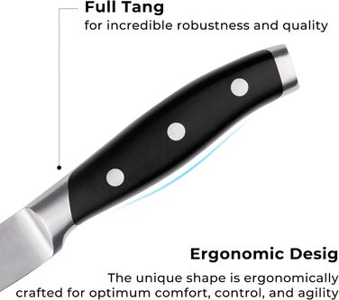 Нож для очистки овощей linoroso 9 см Нож для овощей Острые ножи для фруктов Кухонные ножи Маленькие кухонные ножи Немецкая поковка из углеродистой стали Эргономичная ручка с элегантной подарочной коробкой - Классическая серия 3,5-дюймовый нож для очистки 