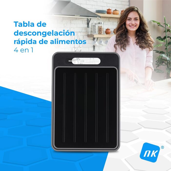 Доска для размораживания и нарезки 36,5 x 25 см, серый NK