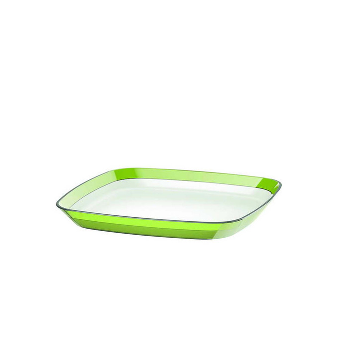 Квадратна тарілка Emsa VENICE (біла/світло-зелена), 24 х 24см